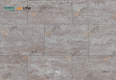 Sentai pedra plástico vinil mármore interior material impermeável de luxo piso de vinil laminado 6mm classe 2302-8